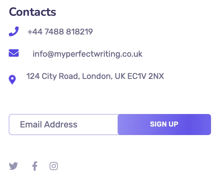 Myperfectwriting communication channels